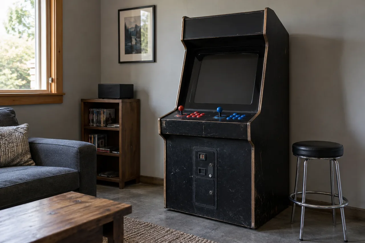Máy trò chơi arcade — ảnh minh họa AI
